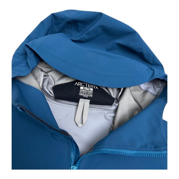 ARCTERYX GORETEX Zeta AR Waterproof Teal Luxury Windbreaker Jacket Womens XL - Picture 3 of 8